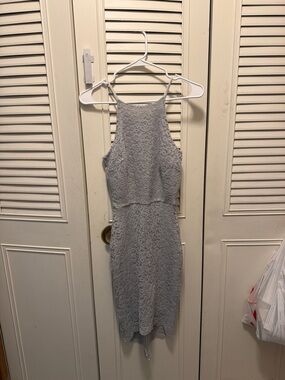 Soprano Silver Lace High Low Dress